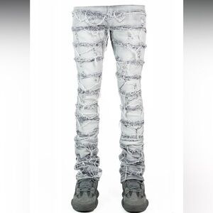 Focus "Wolf‎ Grey" Stacked Denim Sz. 36